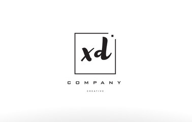 Obraz premium xd x d hand writing letter company logo icon design