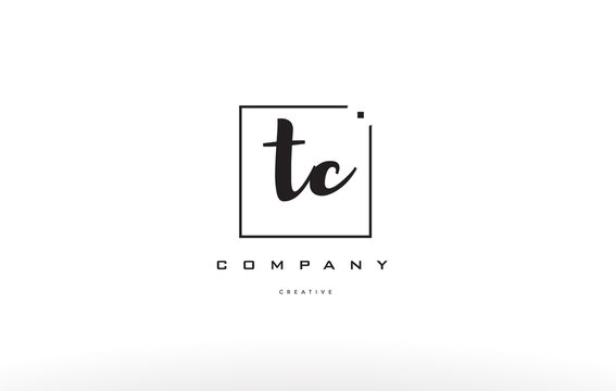 tc t c hand writing letter company logo icon design