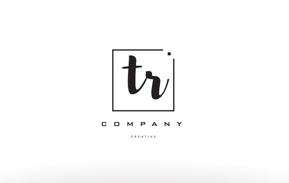 tr t r hand writing letter company logo icon design