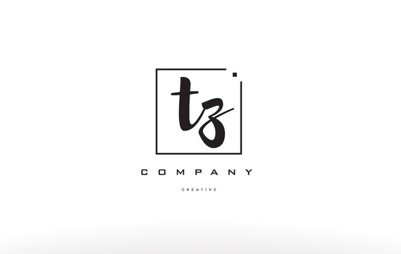 tz t z hand writing letter company logo icon design