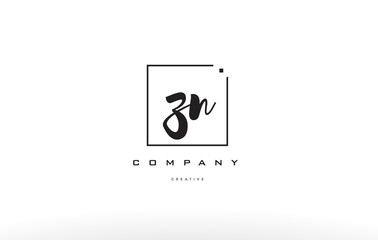 zn z n hand writing letter company logo icon design