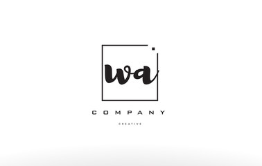 wa w a hand writing letter company logo icon design