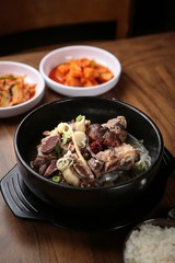 insam galbitang. Ginseng and Short Rib Soup.