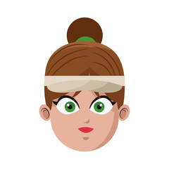 young pretty woman icon image vector illustration design 