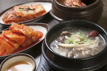 insam galbitang. Ginseng and Short Rib Soup.