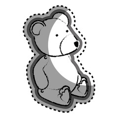 bear teddy baby toy icon vector illustration design