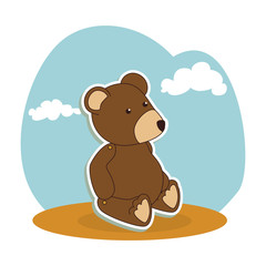 Obraz na płótnie Canvas bear teddy baby toy icon vector illustration design