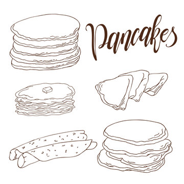 Sketch Pancake Vector Images over 1100