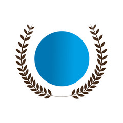 wreath leafs crown icon vector illustration design