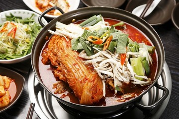 Ugeoji gamjatang. Pork Back-bone Stew with cabbage.