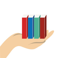 Naklejka premium textbook library isolated icon vector illustration design