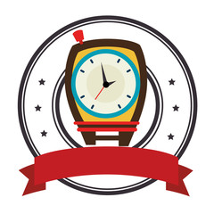 antique watch time isolated icon vector illustration design