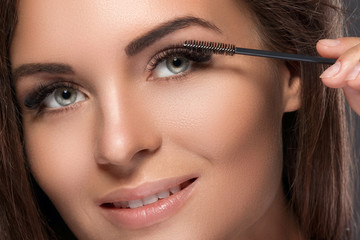 Beautiful woman with eyelash extension