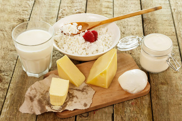 Different dairy products
