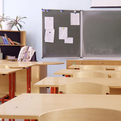 Interior of an empty school class