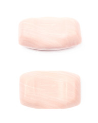 Single piece of soap isolated