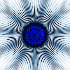 Sun rays. Nuclear flash. 3D surreal illustration. Sacred geometry. Mysterious psychedelic relaxation pattern. Fractal abstract texture. Digital artwork graphic astrology magic