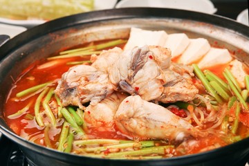 maeuntang. Spicy Fish Stew.