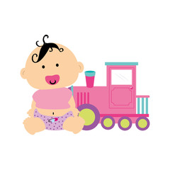 Obraz na płótnie Canvas cute baby toys icon vector illustration design