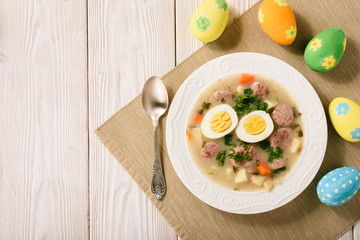 Traditional polish easter soup - zurek.