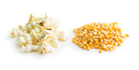 Popcorn and corn seeds.