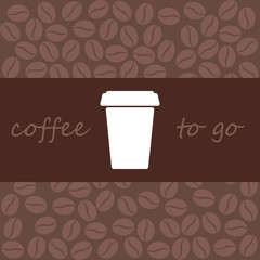coffee to go. vector flyer.