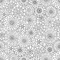 Hand drawn zentangle flower ornament for adult anti stress.