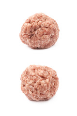 Ball of minced meat isolated