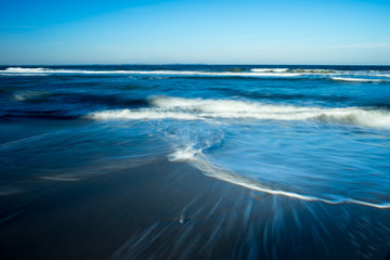 Wellen am Strand, Langzeitbelichtung