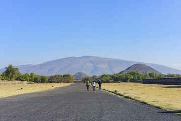 The famous Pyramid of the Sun and the Moon