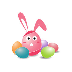 Happy Easter | Easter Bunny Ears Vector isolated on white background