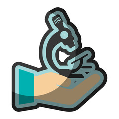 microscope device isolated icon vector illustration design