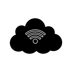 Cloud computing technology icon vector illustration graphic design