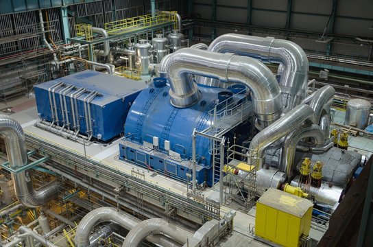 The Turbine And Generator Coal-fired Power Plant.