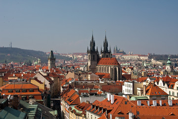 Fototapeta na wymiar Tschechien - Prag - Blick vom Pulverturm