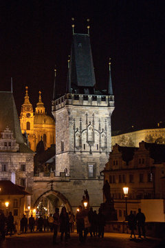Tschechien - Prag - Karlsbrücke bei Nacht