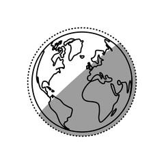 Isolate globe world icon vector illustration graphic design
