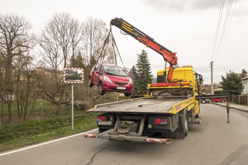 Autobergung nach Unfall