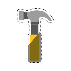 Hammer construction tool icon vector illustration graphic design