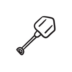 Shovel sketch icon.