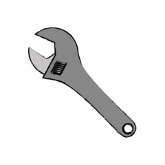 Wrench construction tool icon vector illustration graphic design