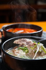 gomtang. Beef Bone Soup.