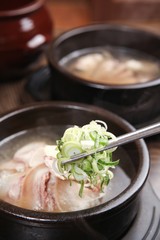 gomtang. Beef Bone Soup.