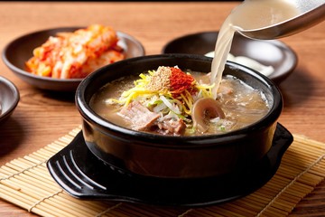 gomtang. Beef Bone Soup.