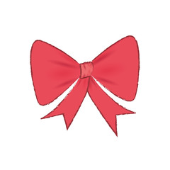Decorative bow ribbon icon vector illustration graphic design