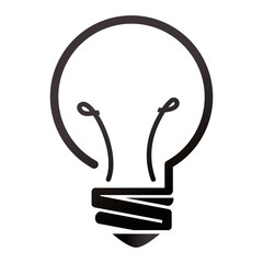 bulb light education icon vector illustration design