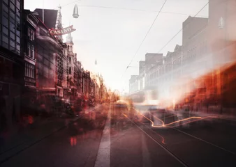 Foto op Plexiglas double exposure of amsterdam © Henrik