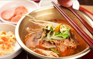 dakgaejang. Spicy Chicken Soup.