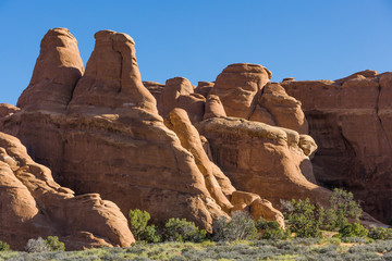 Arches NM, Fins near Sand Dune Arch