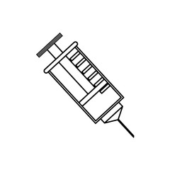 Syringe medical symbol icon vector illustration graphic design